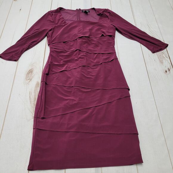 White House Black Market Dresses & Skirts - WHBM tiered bodycon midi sheath dress sculpting instantly slimming